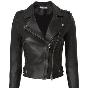 IRO Dylan Leather Jacket - Black - Size FR 42 / US 10 (fits like US 8)